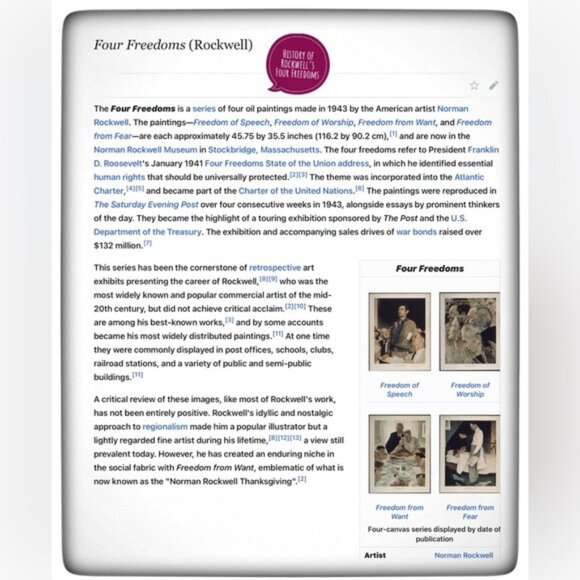 Norman Rockwell Metal Collector Plate Freedom Of Speech Four Freedoms Vintage 80 - Picture 9 of 16